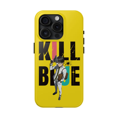 Kill Blue Manga Phone Case iPhone 15 Pro