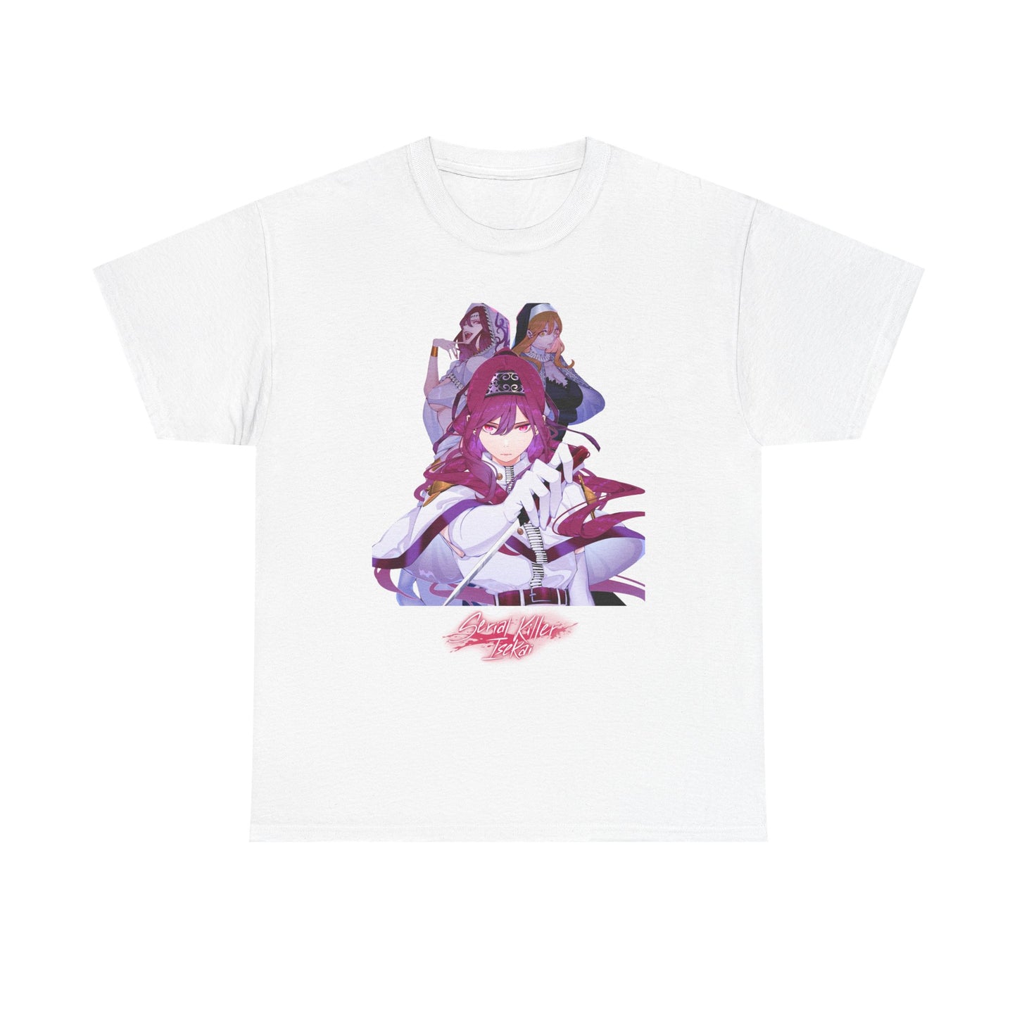 Serial Killer Isekai ni Oritatsu T-Shirt White L
