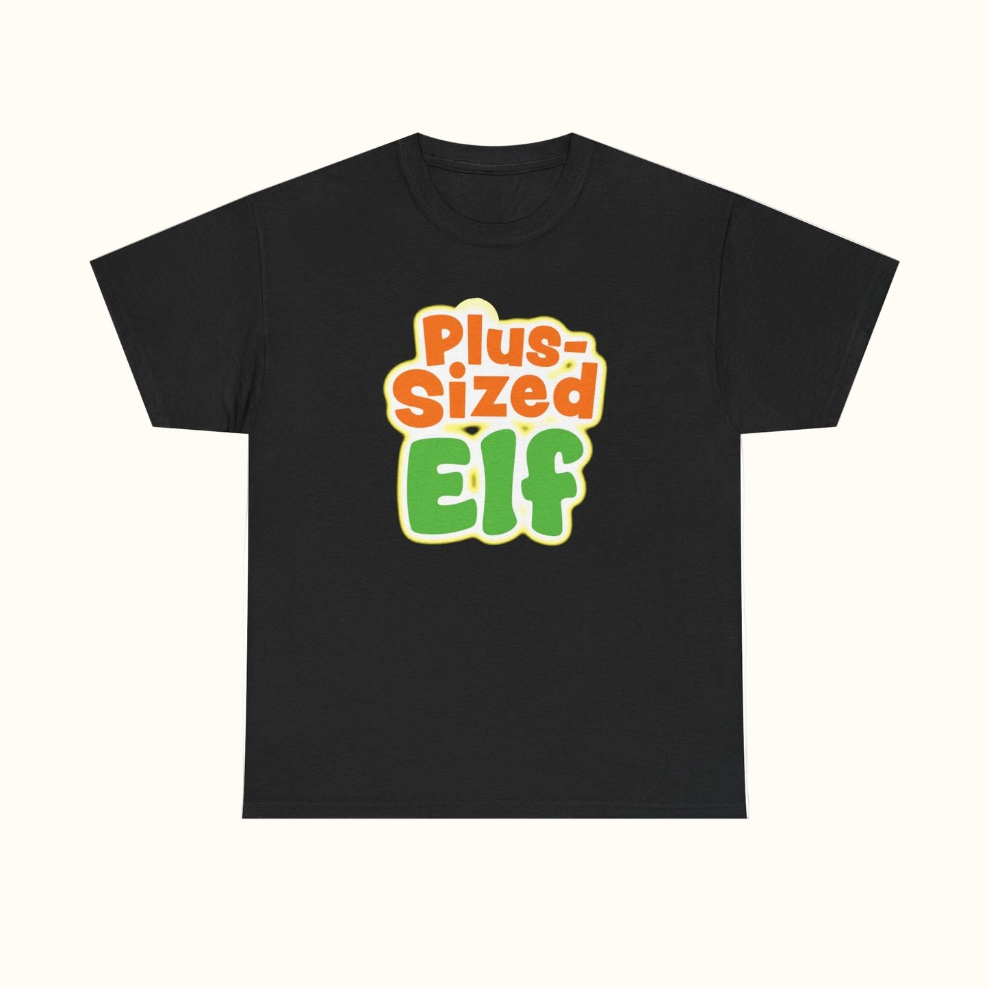 Plus Sized Elf Logo T-Shirt Black