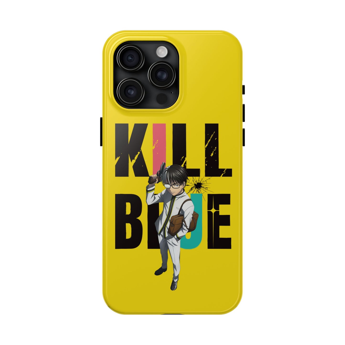 Kill Blue Manga Phone Case iPhone 15 Pro Max