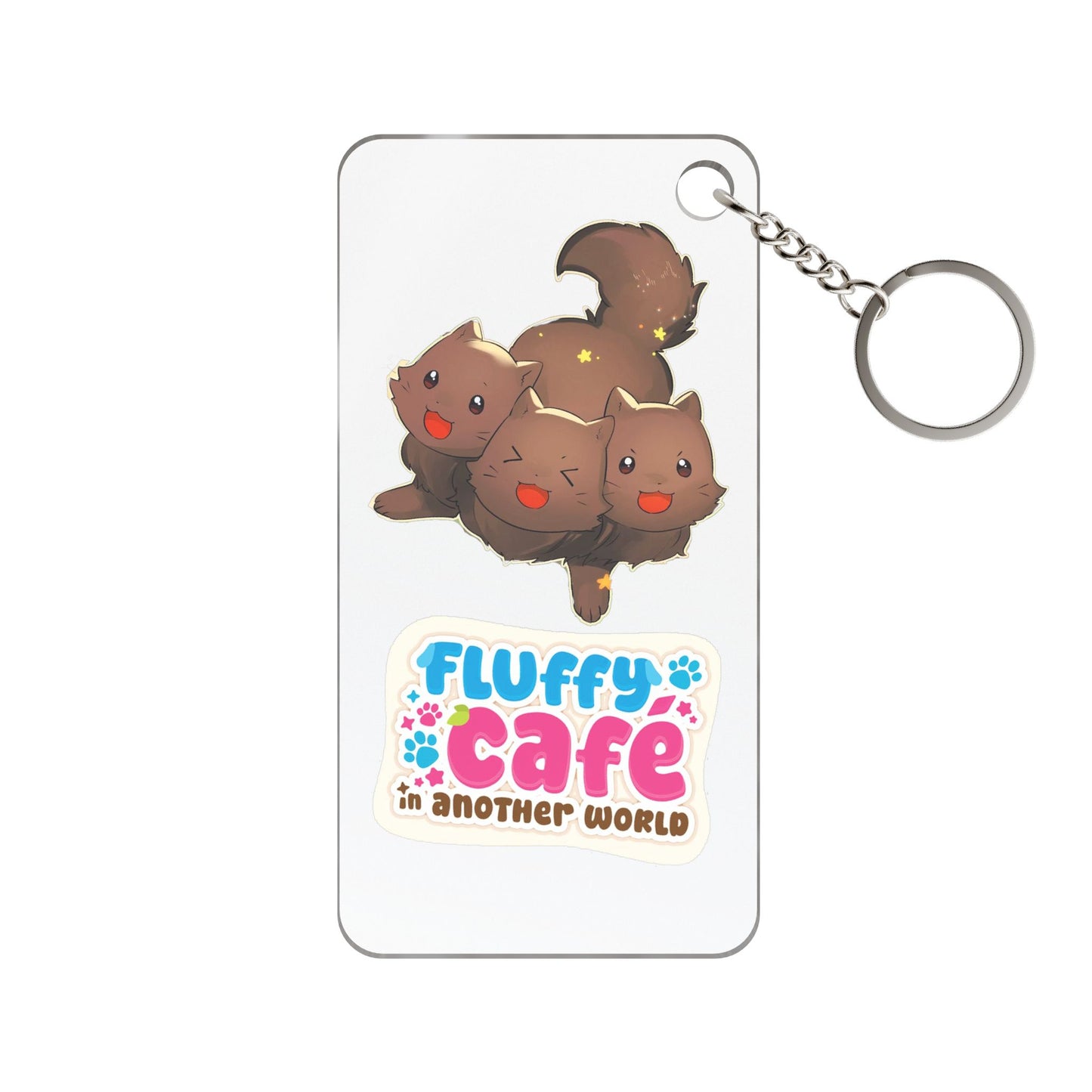 Fluffy Cafe in Another World Luke the Fenrir Keychain 1.18'' x 2.36'' Transparent