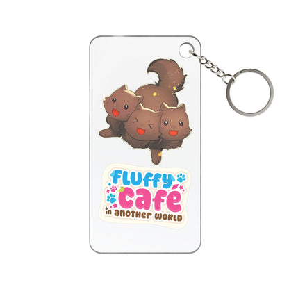 Fluffy Cafe in Another World Luke the Fenrir Keychain 1.18'' x 2.36'' Transparent