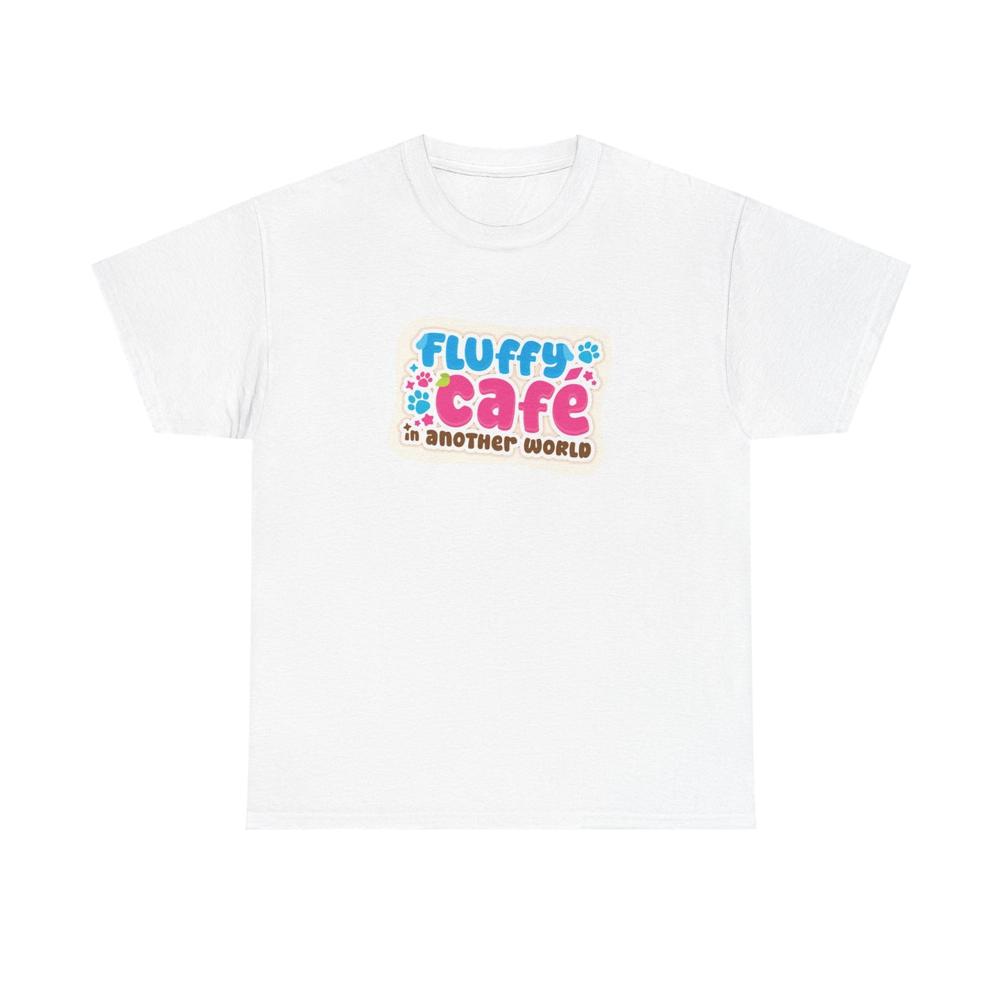 Fluffy Café in Another World T-Shirt Logo White
