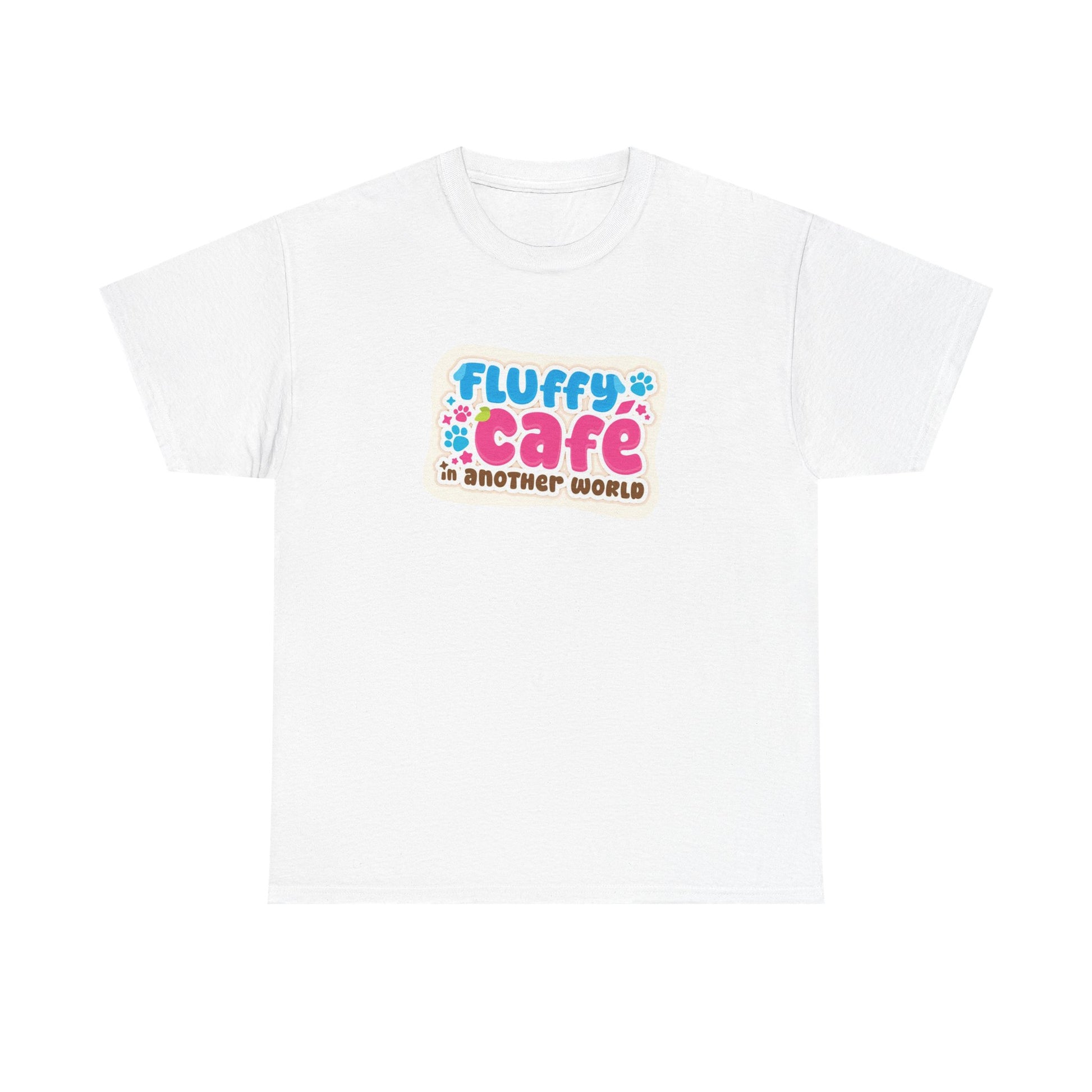 Fluffy Café in Another World T-Shirt Logo White