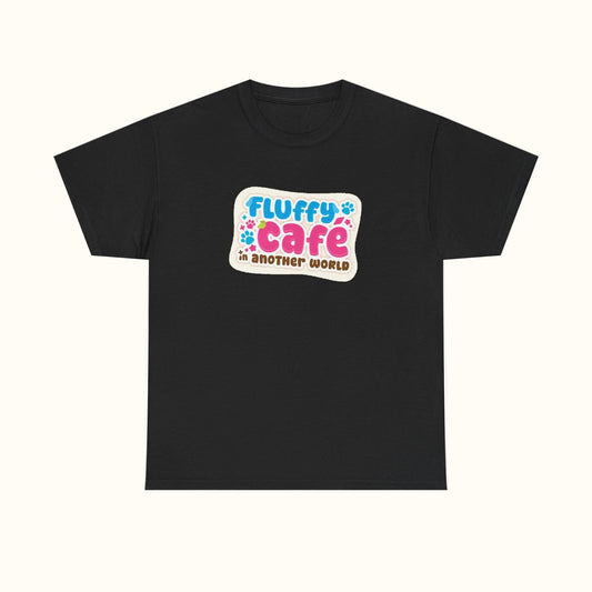 Fluffy Café in Another World T-Shirt Logo Black
