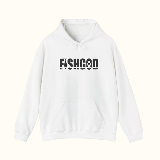 Fishgod White Logo Hoodie White