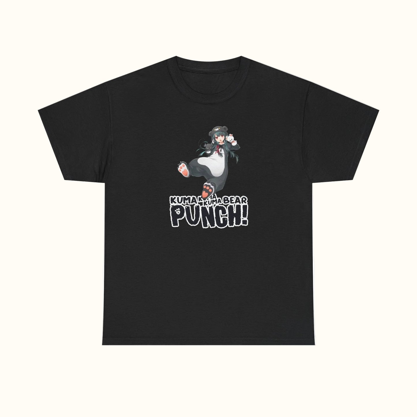 Kuma Kuma Kuma Bear Black And White T-Shirt Black