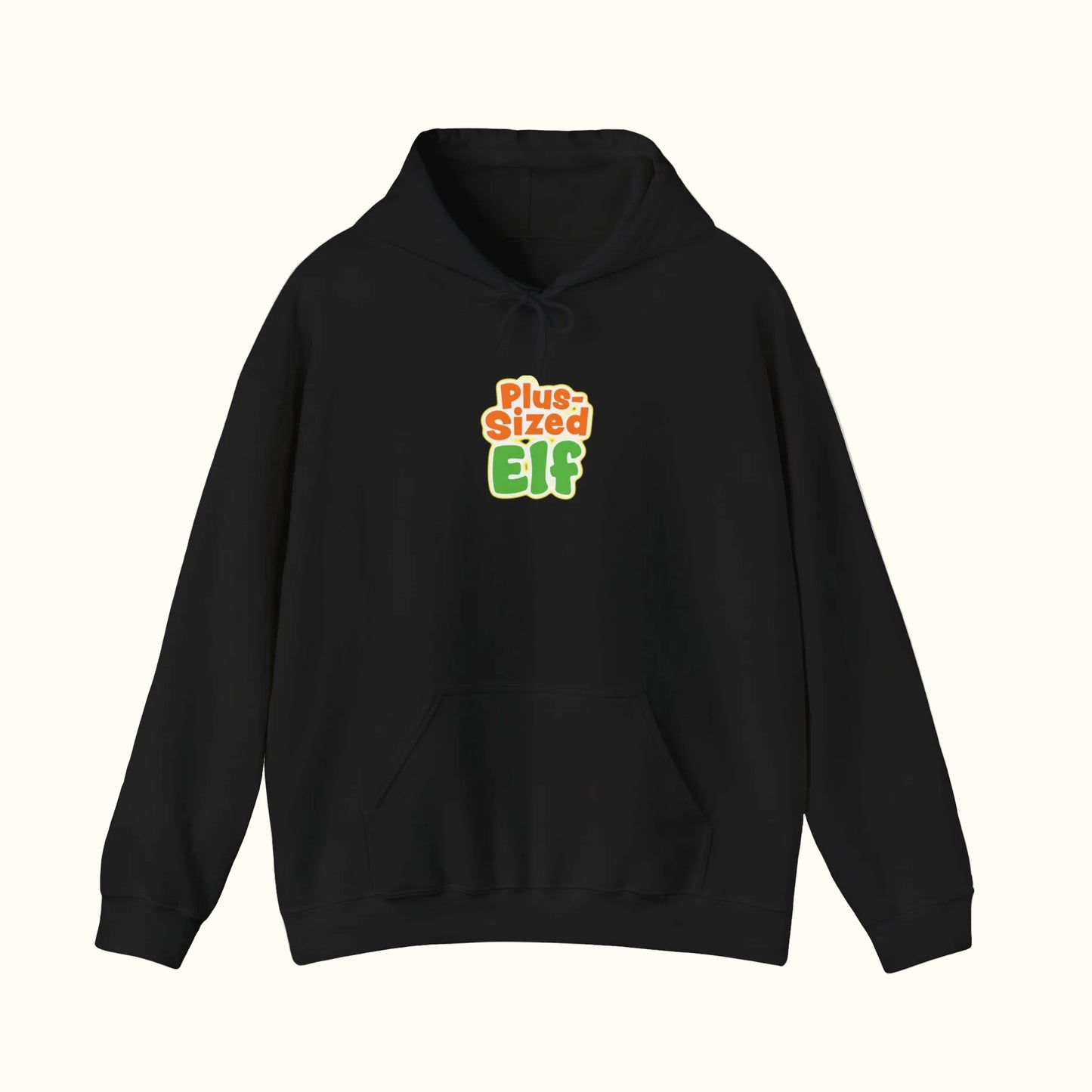 Plus Sized Elf Logo Hoodie Black