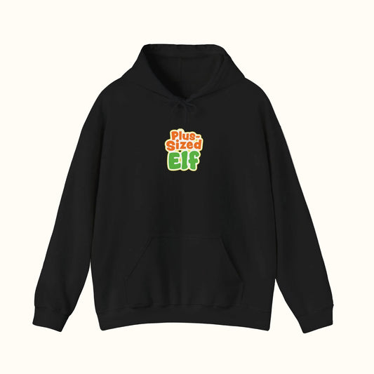 Plus Sized Elf Logo Hoodie Black