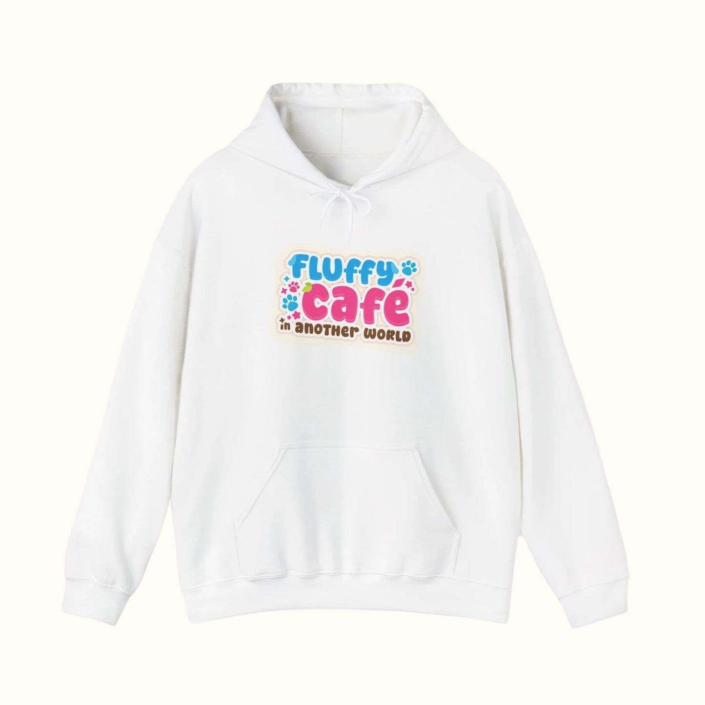 Fluffy Café in Another World Logo Hoodie White