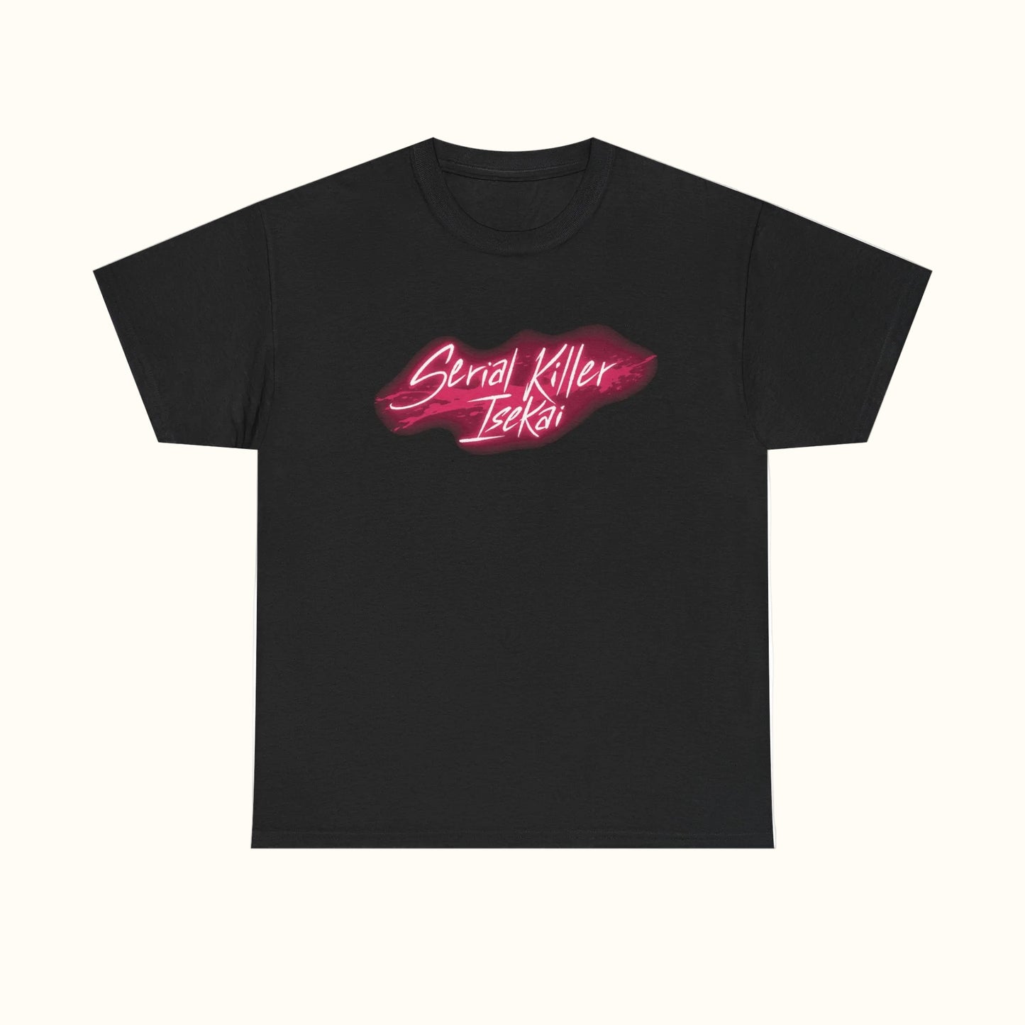 Serial Killer Isekai ni Oritatsu Logo T-Shirt Black