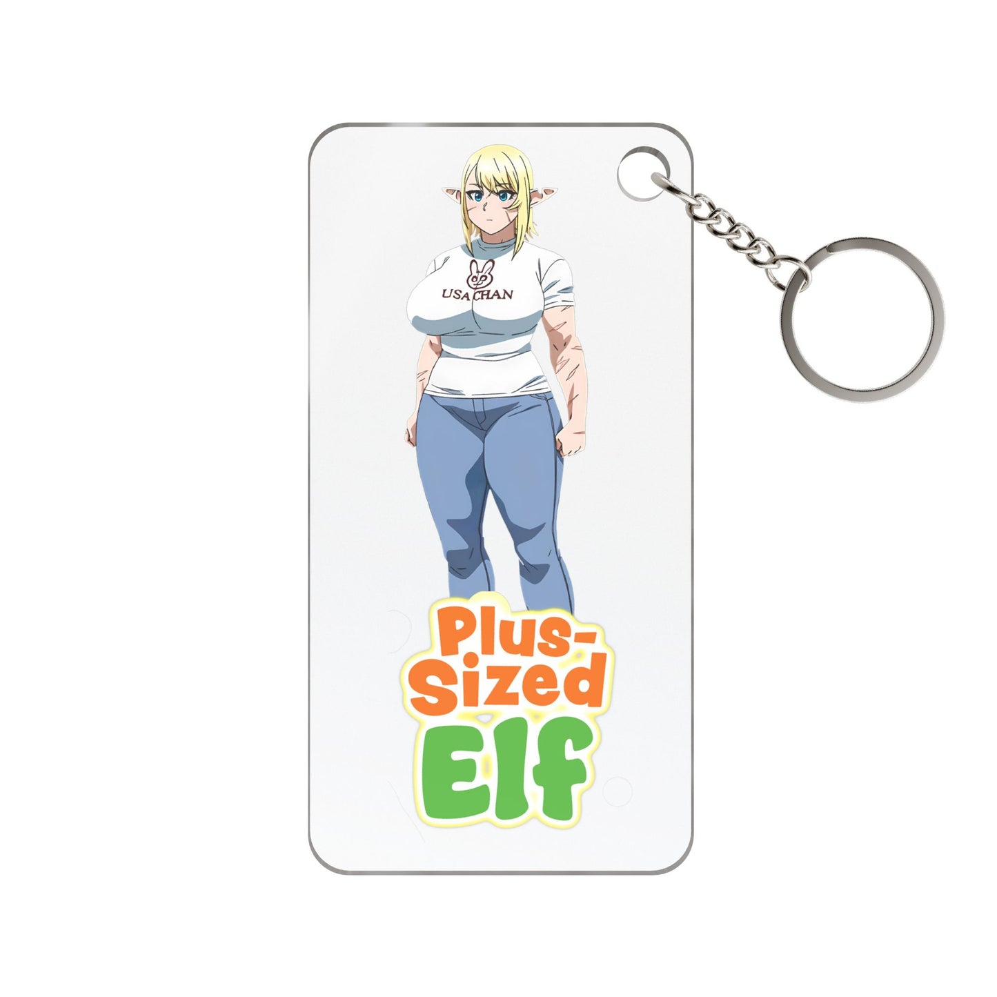 Plus Sized Elf Elfuda Keychain 1.18'' x 2.36'' Transparent