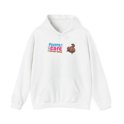 Fluffy Cafe in Another World Luke Fenrir Hoodie White