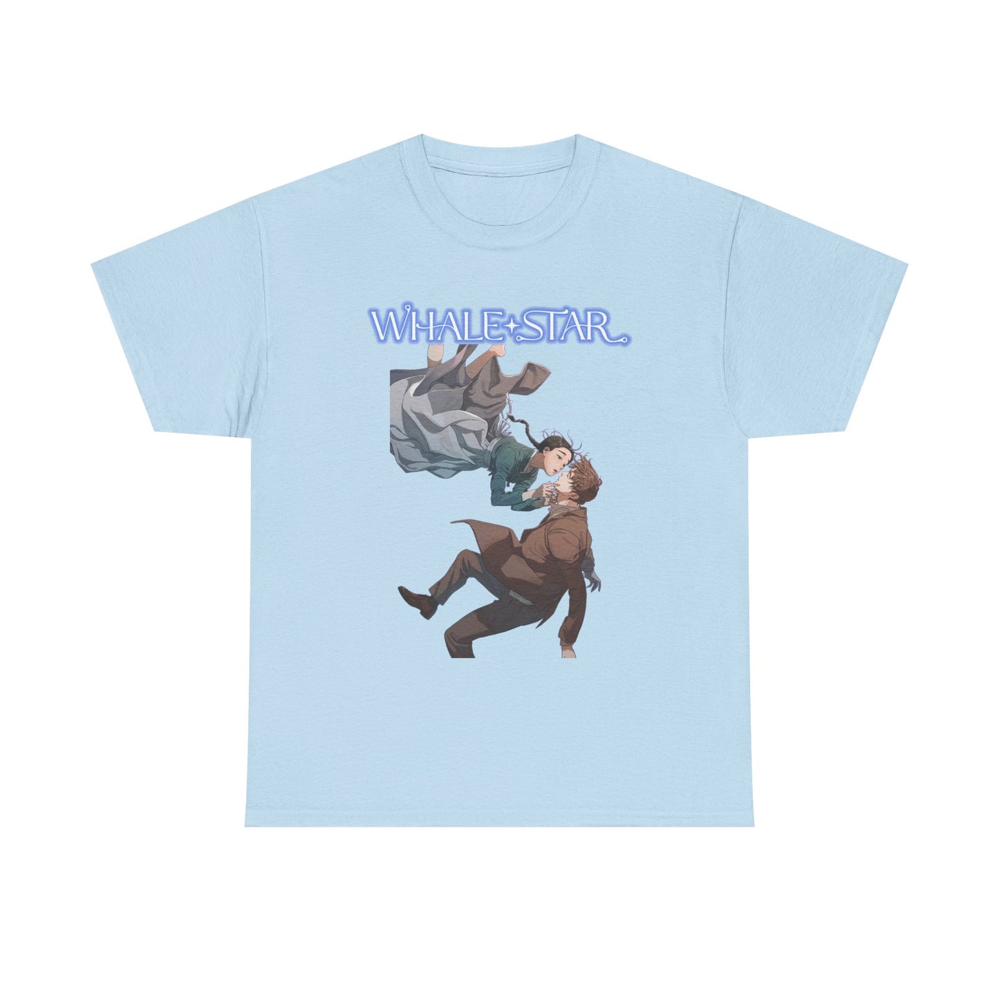 Whale Star Manga T-Shirt Light Blue