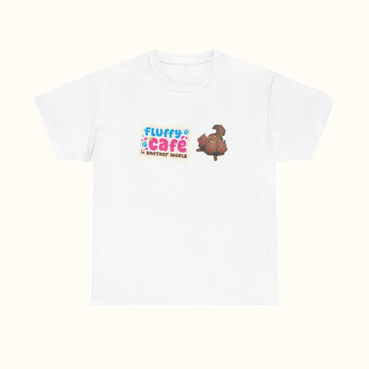 Fluffy Cafe in Another World Dog T-Shirt White