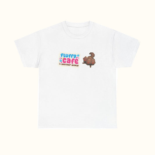 Fluffy Cafe in Another World Dog T-Shirt White