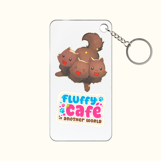 Fluffy Cafe in Another World Luke the Fenrir Keychain
