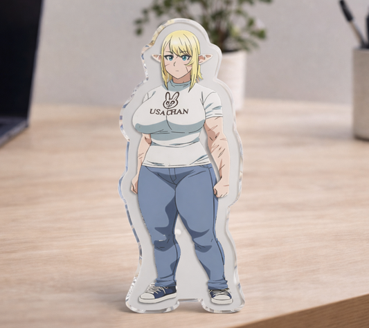 Plus Sized Elf Elfuda Figure 5" x 5" Transparent
